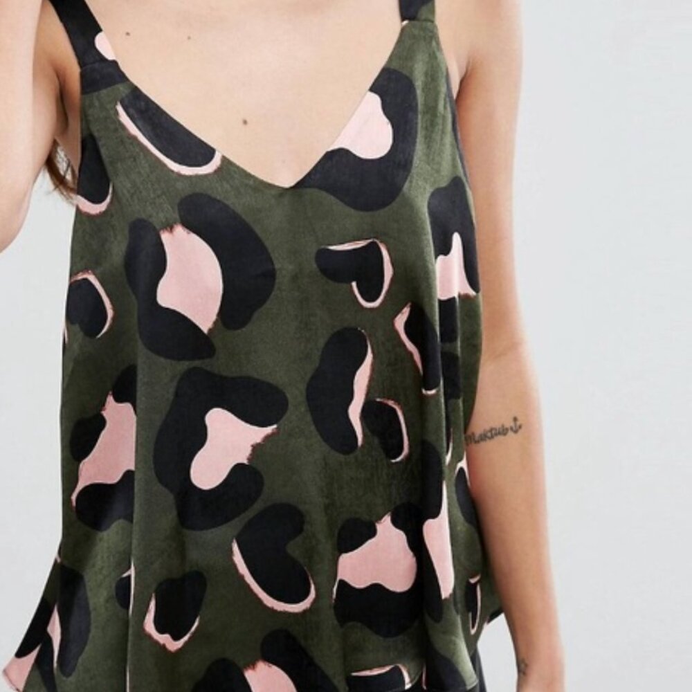 ASOS Cheetah Print Flowy Tank Size US 8